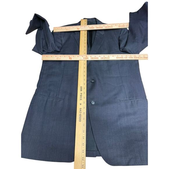 VTG "Town Clad" Pennys Mens BLAZER Gray & Black SZ NO SIZE TAG PLZ SEE MEASURE. - Picture 4 of 9